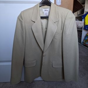 Vintage 80s wool beige blazer - 6 petite